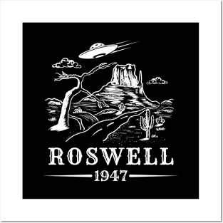 Roswell UFO - Alien Flying Saucer Crash Posters and Art